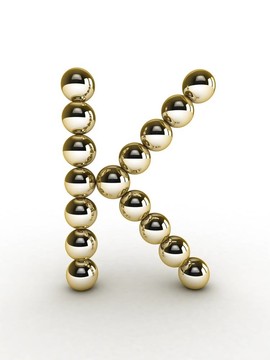 黃金珠3D字母。