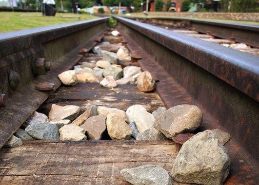 兩railtracks特寫圖像