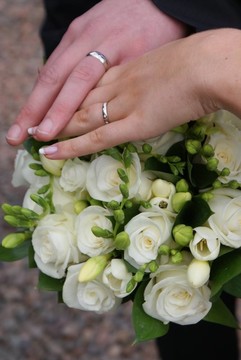 結(jié)婚戒指和花束