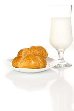 croissaints和mlilk
