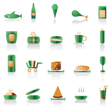 商店和食物圖標(biāo)