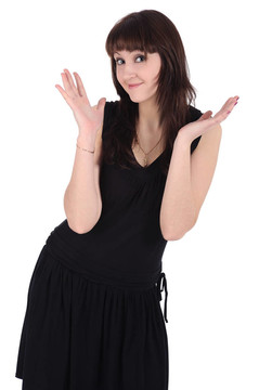 穿黑裙子的女孩