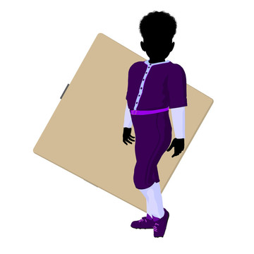 美國青少年棒球運動員插畫