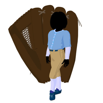青少年棒球運(yùn)動(dòng)員插畫(huà)
