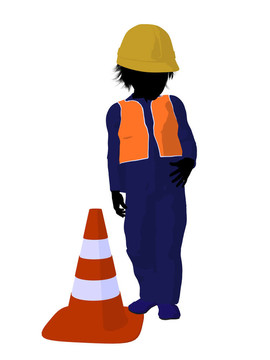 青少年建筑工人插畫