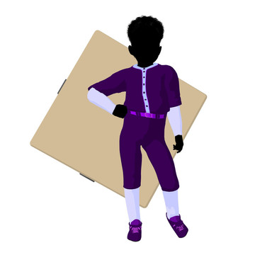 美國青少年棒球運動員插畫