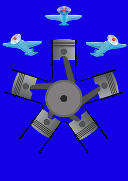 發(fā)動(dòng)機(jī)的飛機(jī)