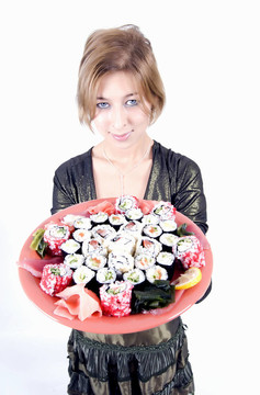 女孩與壽司