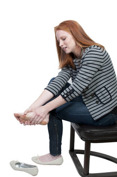 女人與Sore Feet