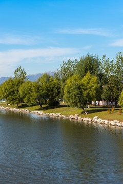 媯河岸邊 河邊 延慶風(fēng)景