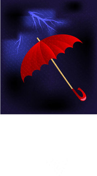 在thunnderstorm傘