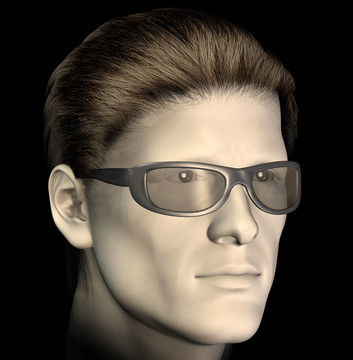 男子與太陽鏡插圖