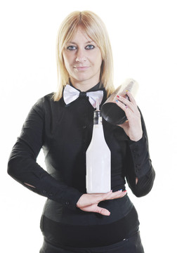白色女調(diào)酒師
