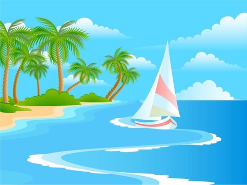 夏日海灘上的風(fēng)景