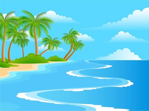 夏日海灘上的風景