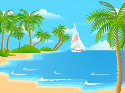 夏日海灘上的風(fēng)景