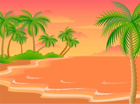 夏日海灘上的風(fēng)景