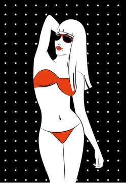 性感美女剪影