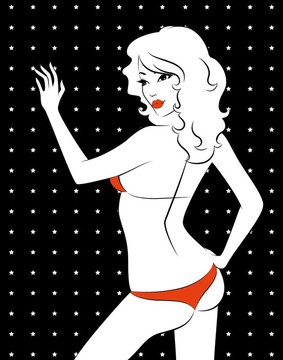 性感美女剪影