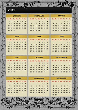 新年2012日歷