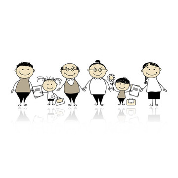 回到學校；孩子與父母