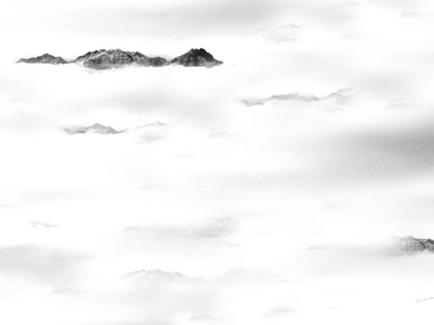 水墨遠(yuǎn)山