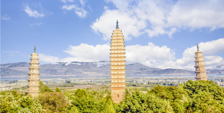 崇圣寺三塔 動漫
