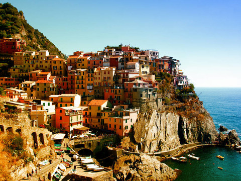 Manarola；五漁村；意大利
