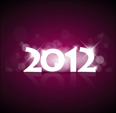 紫色新年卡2012背光