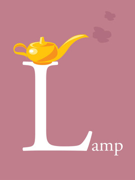 彩色ABC；字母L