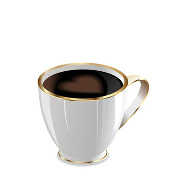 愛心咖啡杯插圖