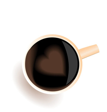 愛心咖啡杯插圖
