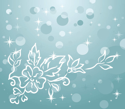 冬背景花枝