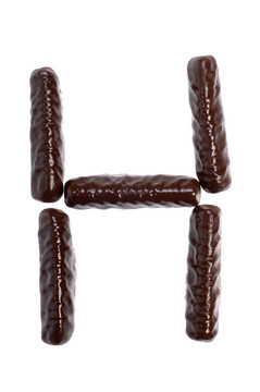 數(shù)字；巧克力棒