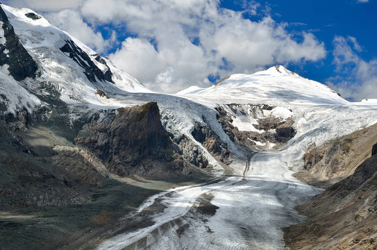 巴斯特澤冰川和Grossglockner；奧地利最高的山