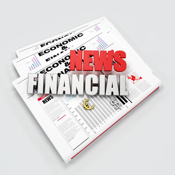 金融新聞在報紙上的標志-數(shù)字藝術品