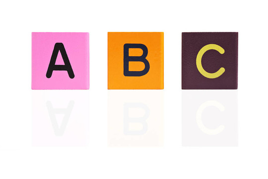 木字母塊ABC反射
