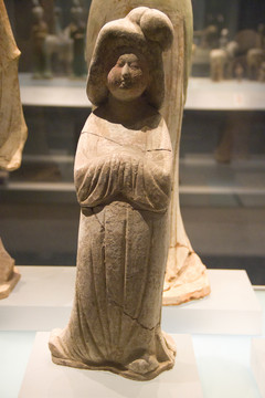 粉彩仕女俑