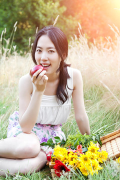 美麗的亞洲女子