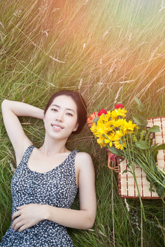 美麗的亞洲女子