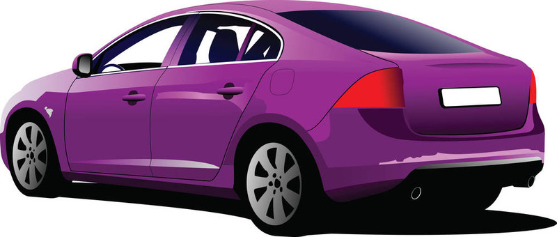 彩色轎車(chē)轎車(chē)上路。