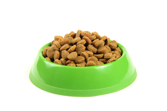 裝滿(mǎn)寵物食品的碗