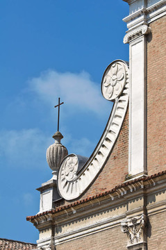 圣貝尼代托的教堂。Ferrara。Emilia Romagna。意大利.