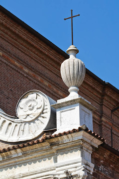 圣貝尼代托的教堂。Ferrara。Emilia Romagna。意大利.