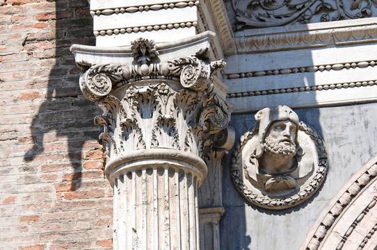 四沙克拉提宮殿。Ferrara。Emilia Romagna。意大利.