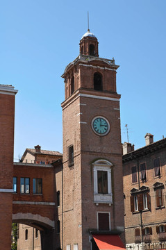 Loggia dei Notai。Ferrara。Emilia Romagna。意大利.