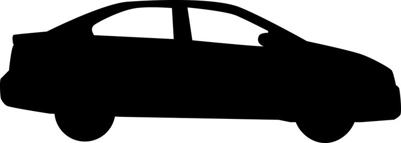 白色的汽車剪影