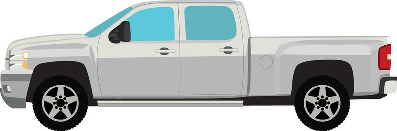 拿起卡車插圖孤立在白色