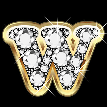 W的黃金和鉆石珠寶