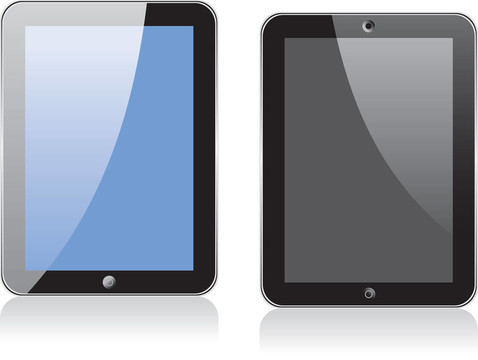 向量概念平板電腦iPad PS。無透明度效應(yīng)。從而只